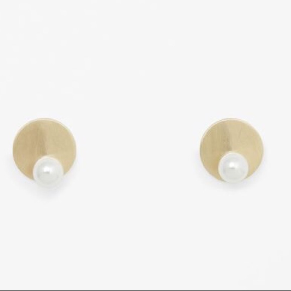 Pearl and Disc Earrings